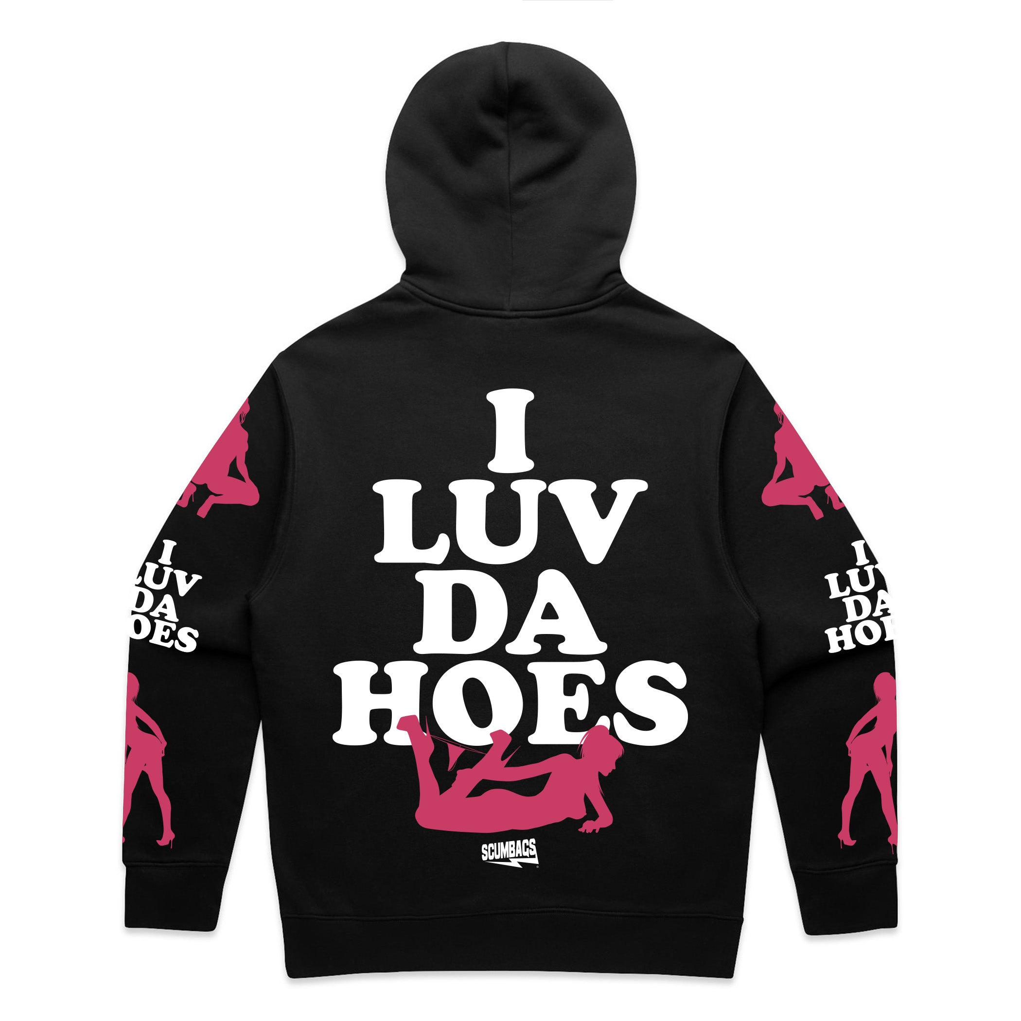 I Luv Da Hoes (Pink Print) - Pullover Hoody