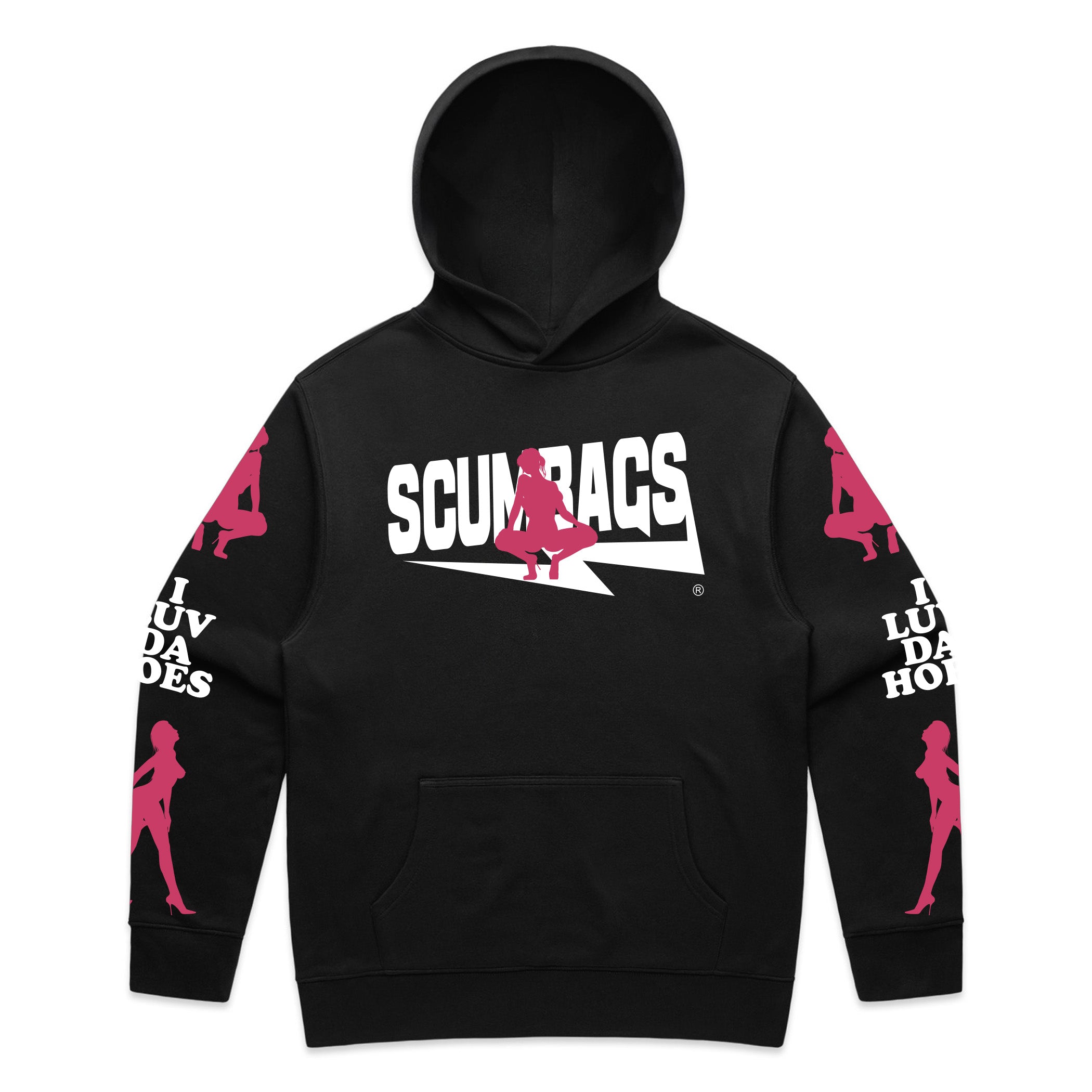 I Luv Da Hoes (Pink Print) - Pullover Hoody