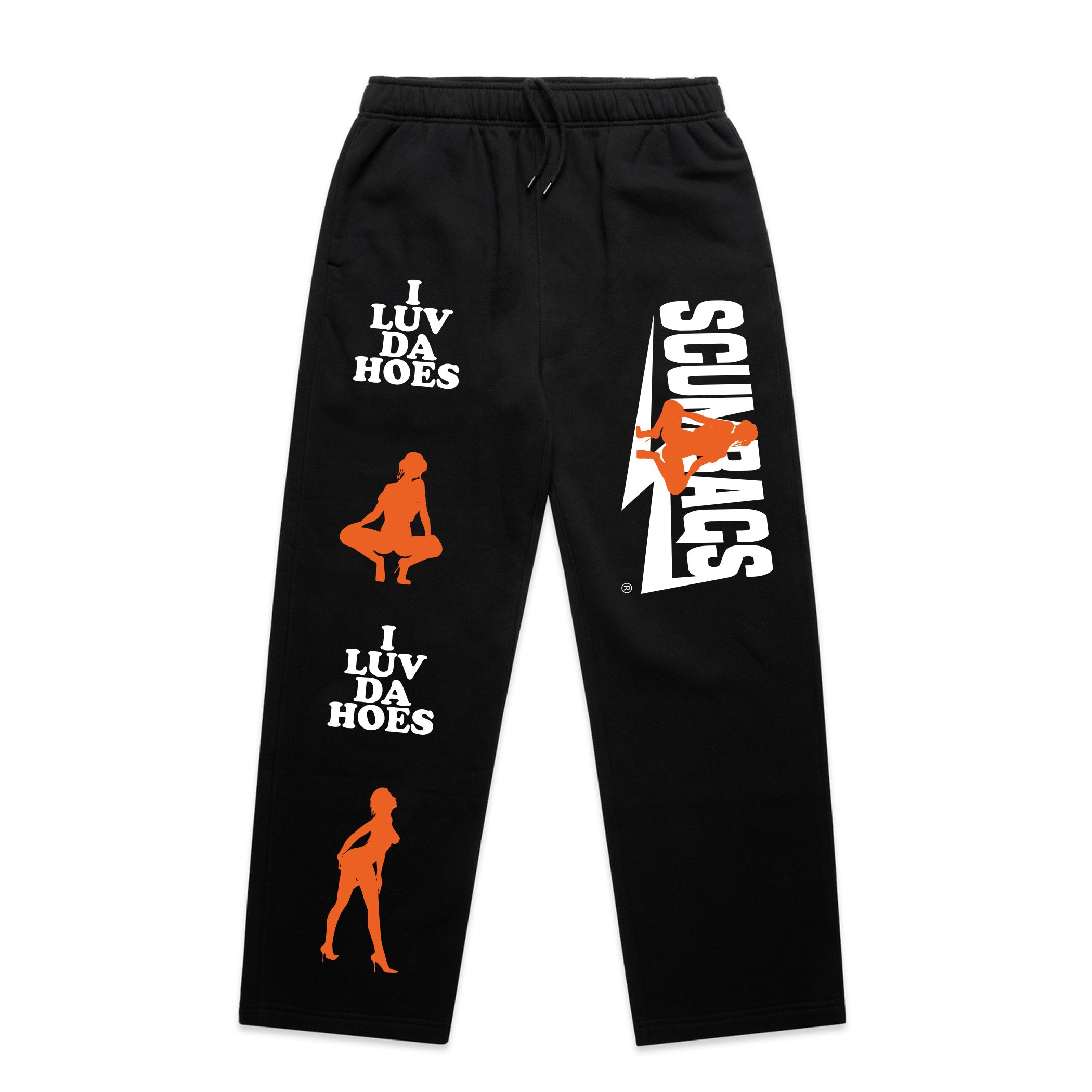 I Luv Da Hoes (Orange Print) - Sweat Pants