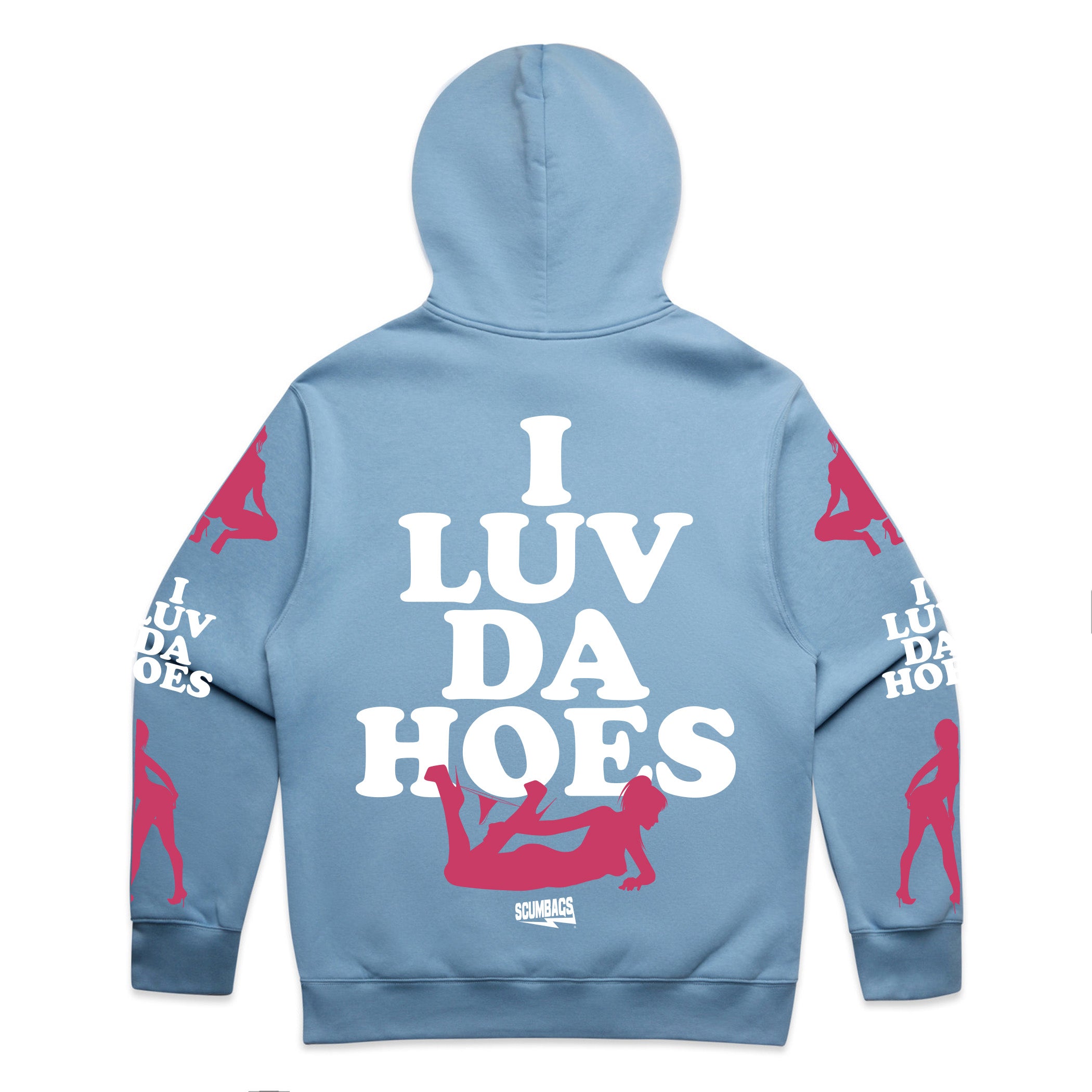 I Luv Da Hoes (Pink Print) - Pullover Hoody