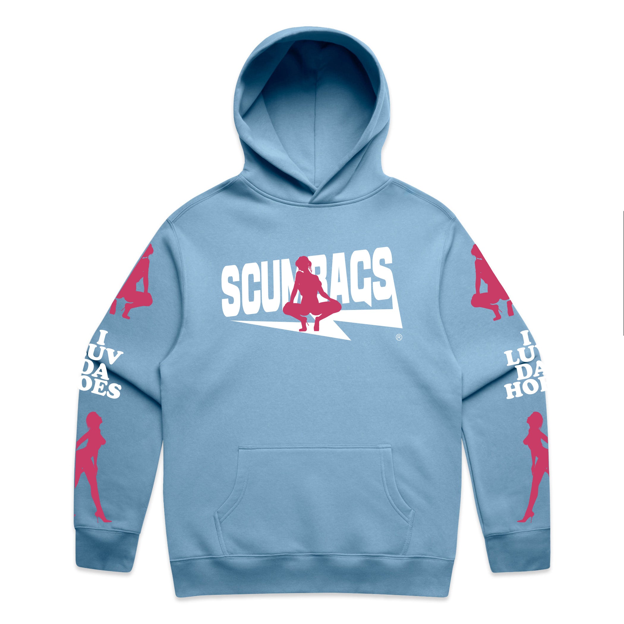 I Luv Da Hoes (Pink Print) - Pullover Hoody