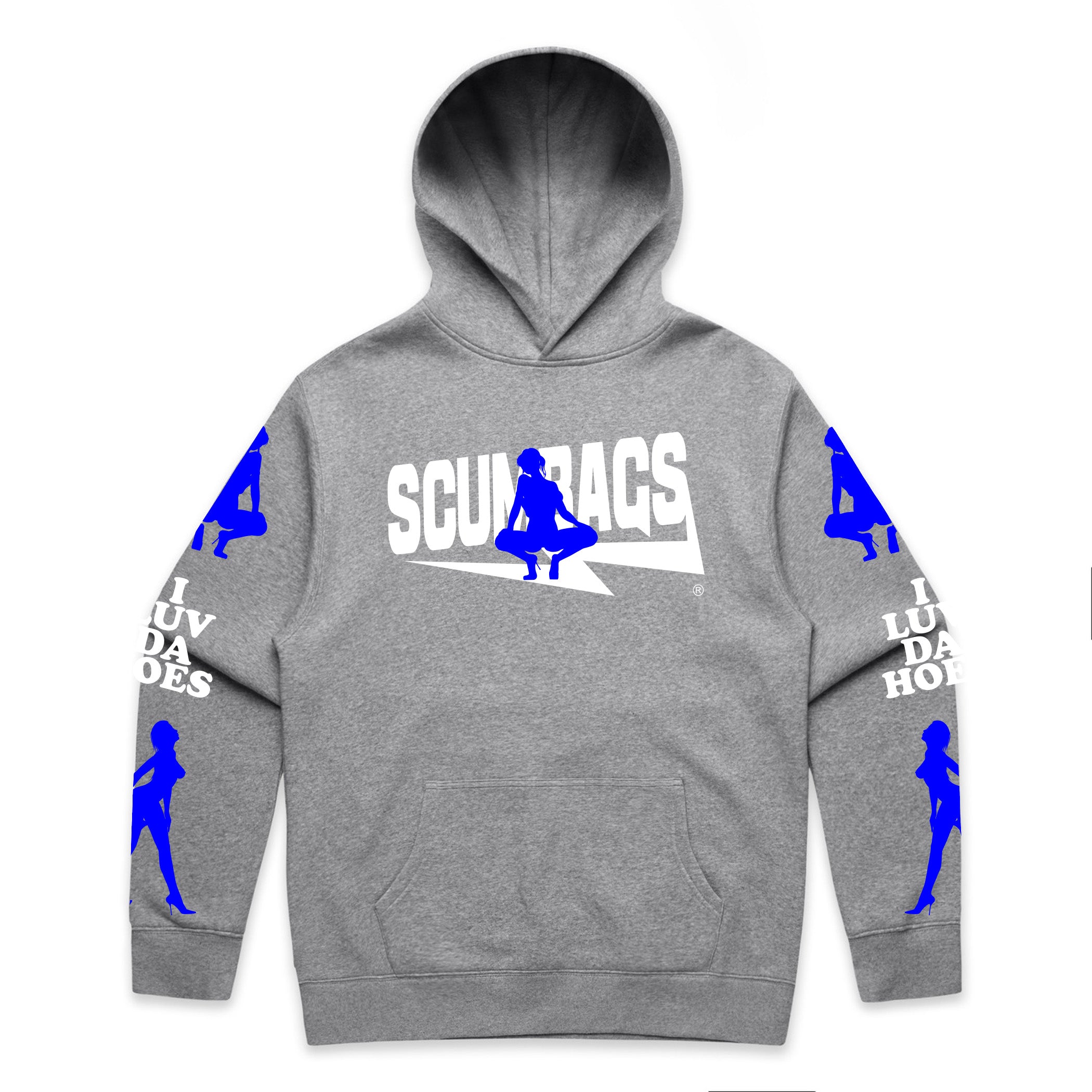 I Luv Da Hoes (Blue Print) - Pullover Hoody