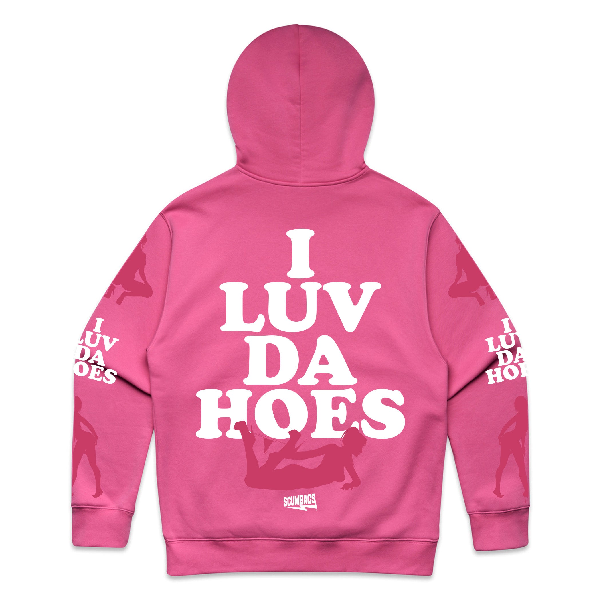 I Luv Da Hoes (Pink Print) - Pullover Hoody