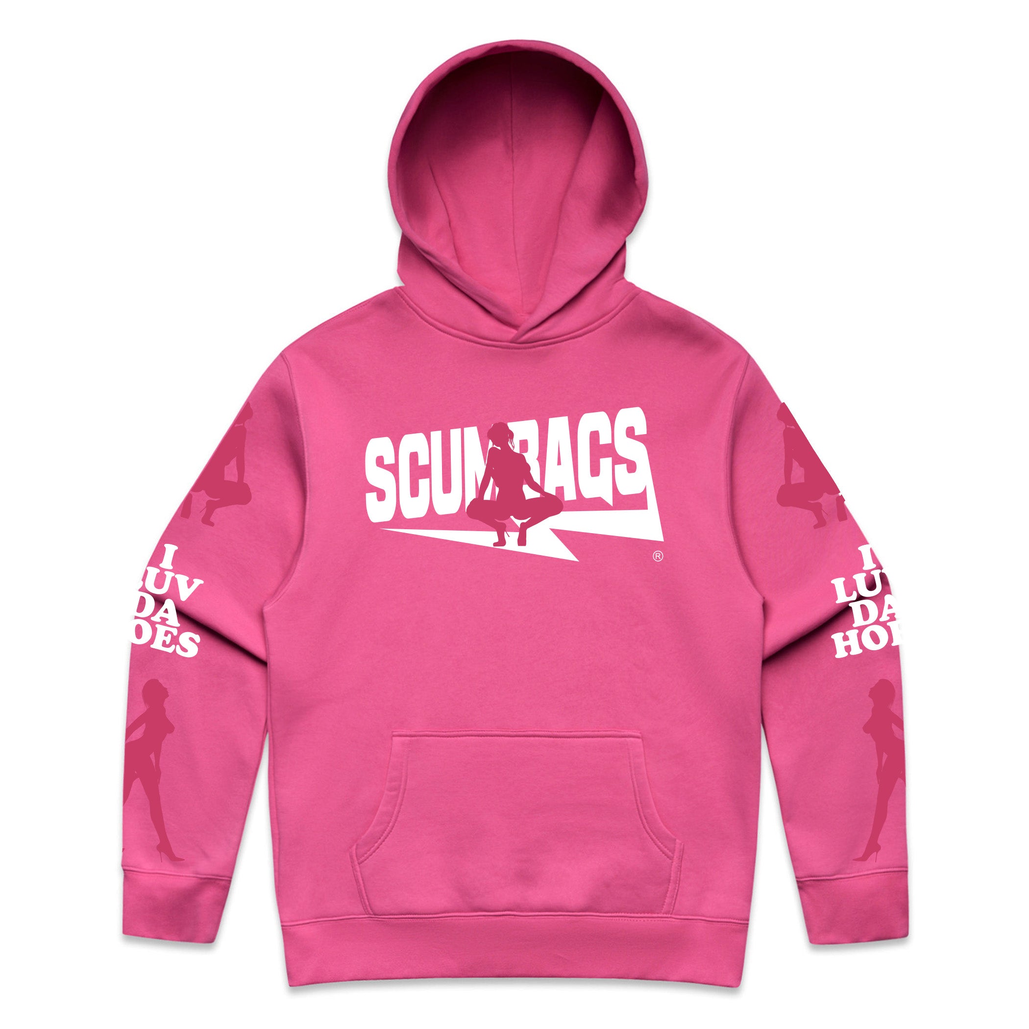 I Luv Da Hoes (Pink Print) - Pullover Hoody