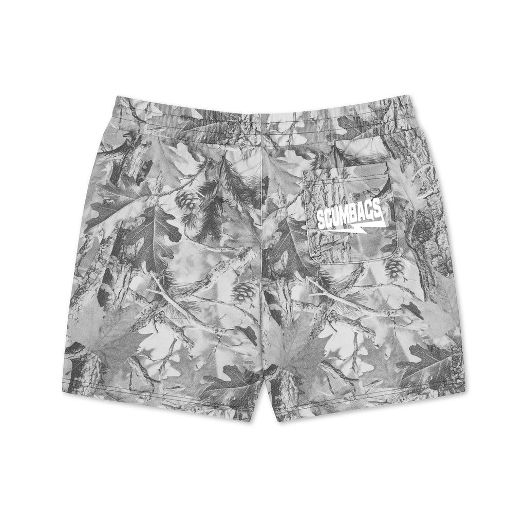 Half Logo - Vintage Grey Wood Camo Shorts