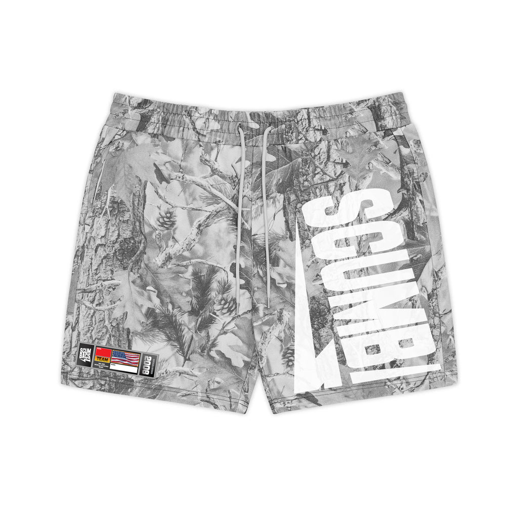 Half Logo - Vintage Grey Wood Camo Shorts
