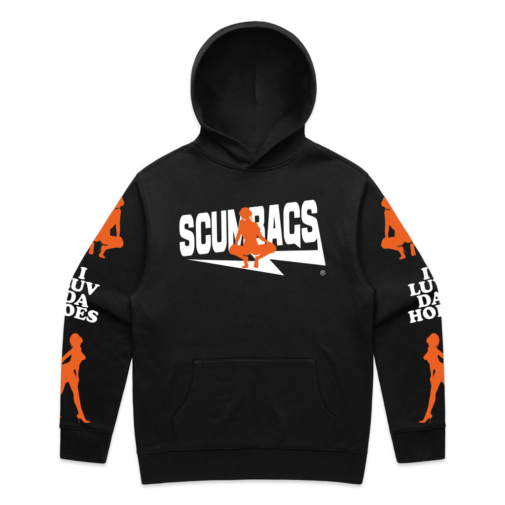 I Luv Da Hoes (Orange Print) - Pullover Hoody