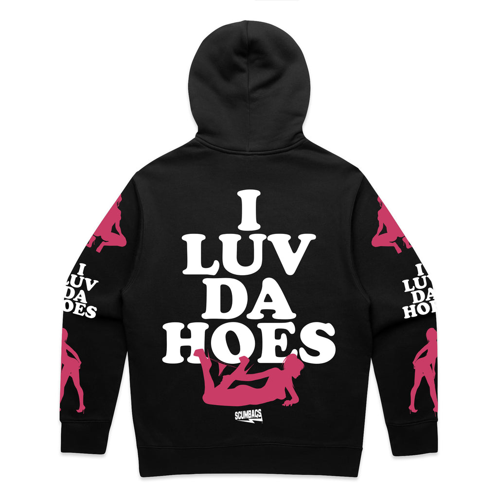 I Luv Da Hoes (Pink Print) - Pullover Hoody