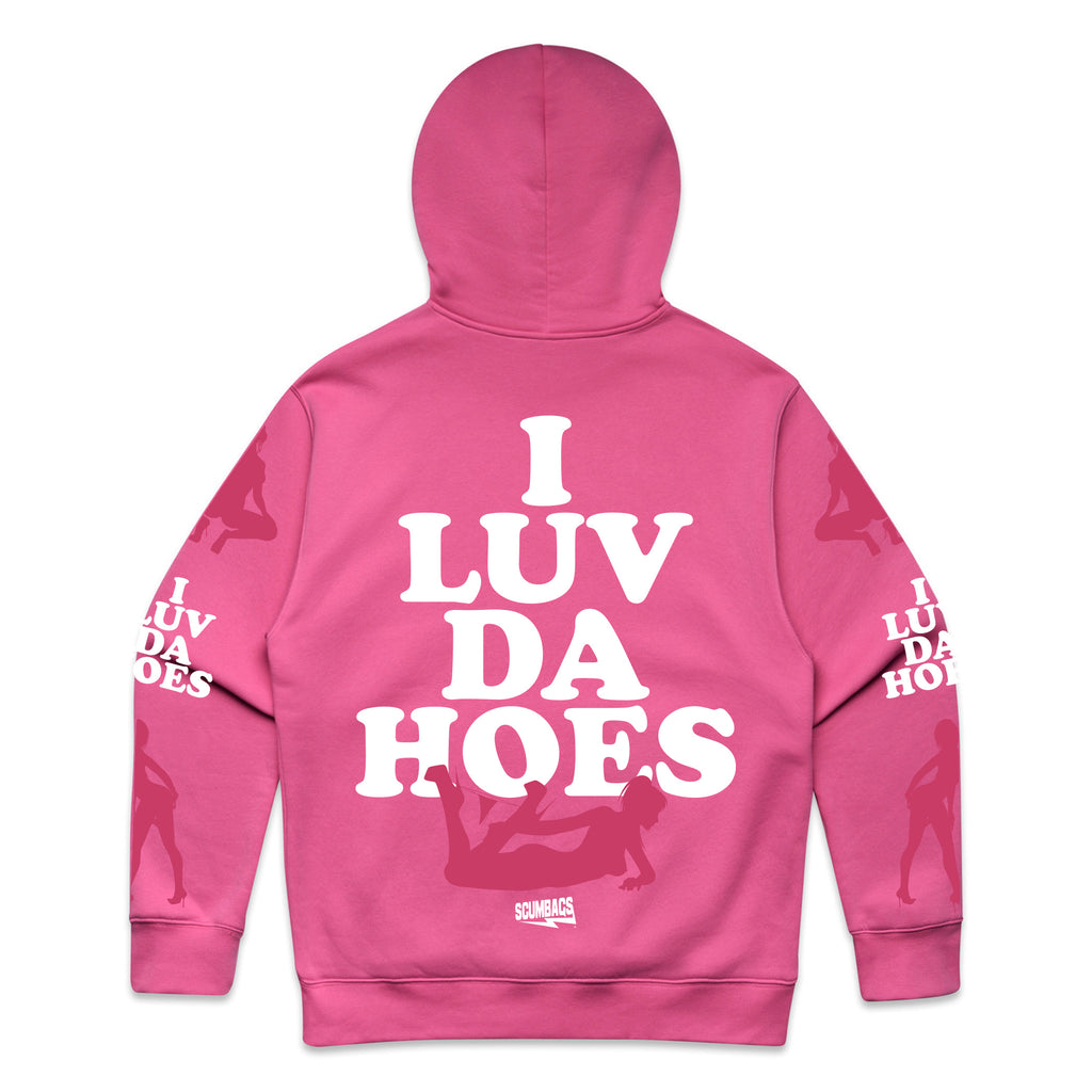 I Luv Da Hoes (Pink Print) - Pullover Hoody